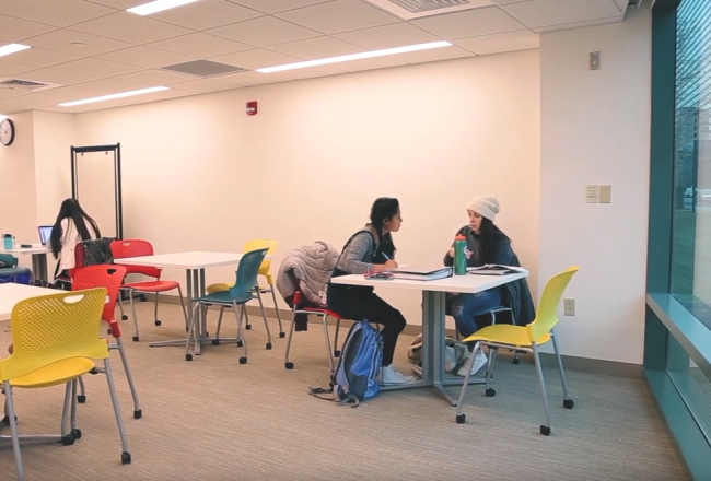 Students in a tutoring session in the Center for Student Success