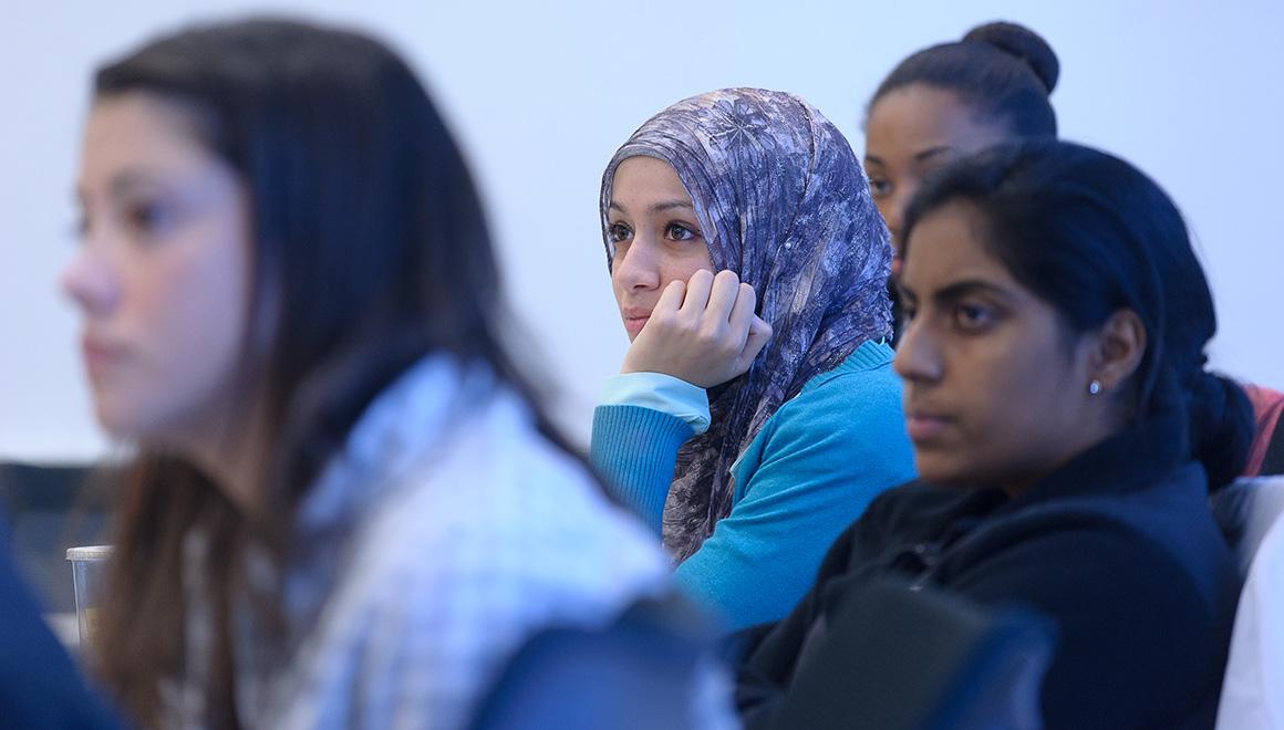 Students sitting in class