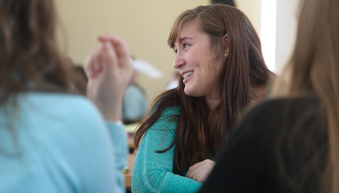 Students sitting in class