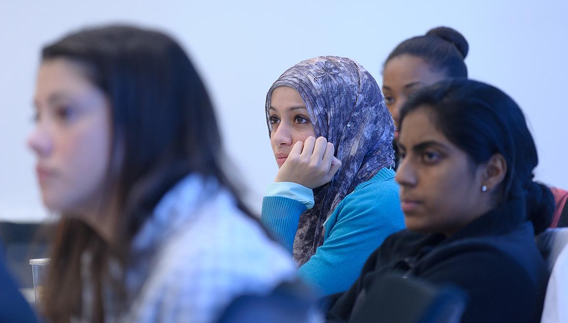 Student sitting in class