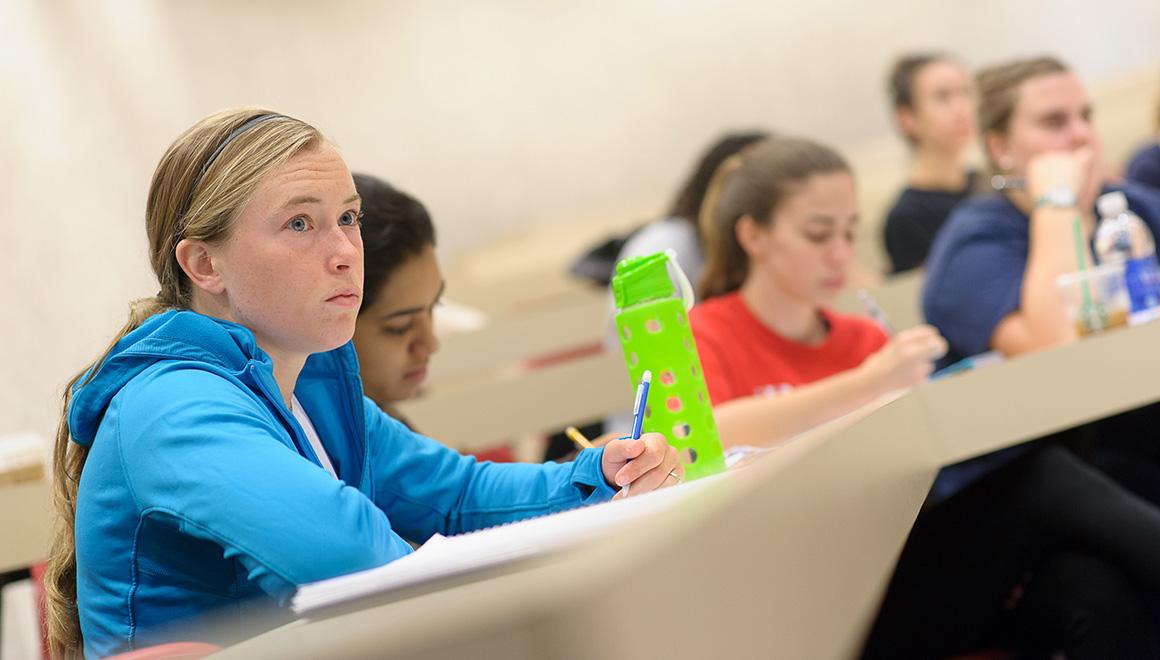 Students sitting in class