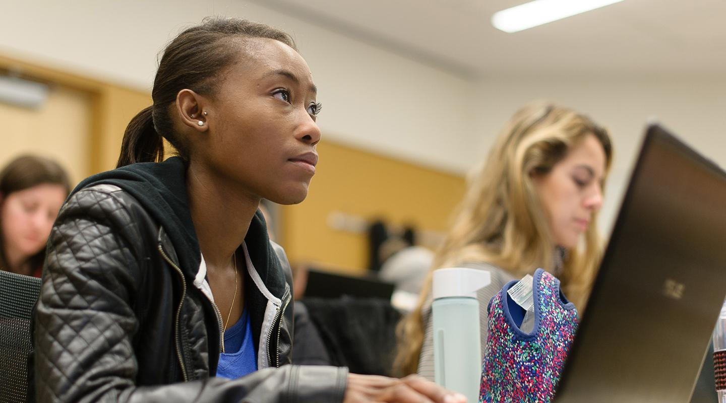 Students sitting in class