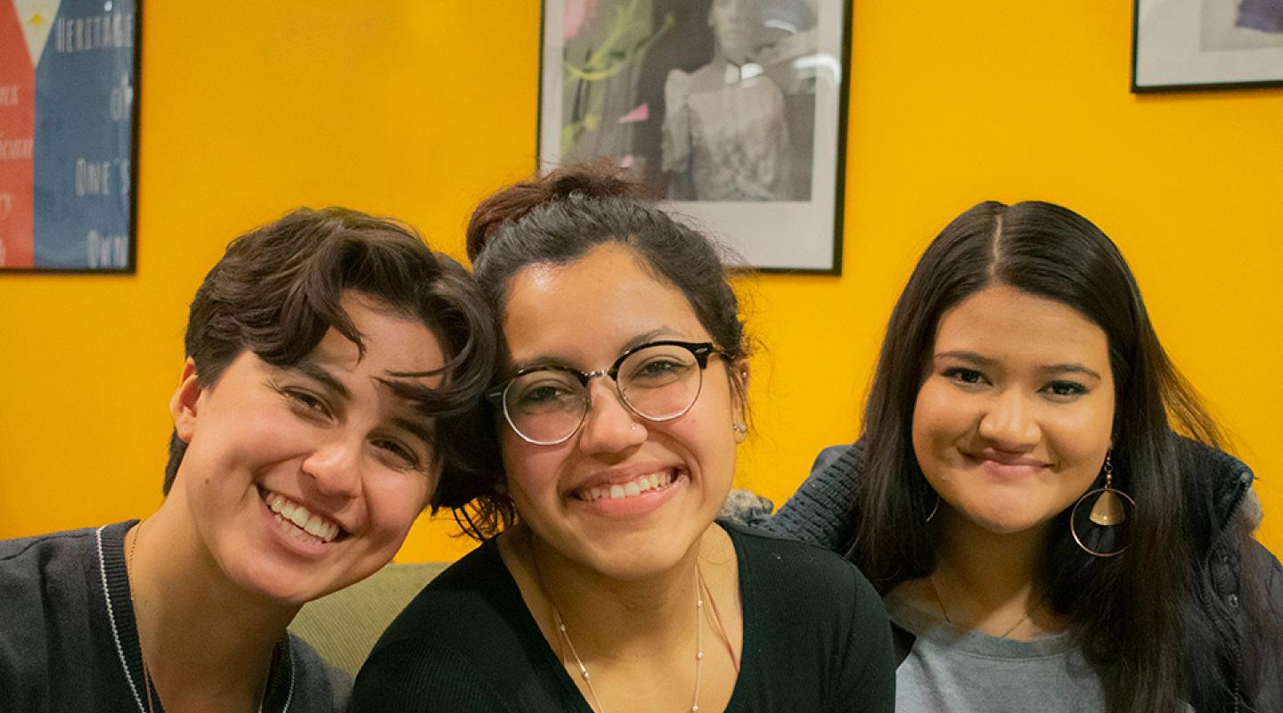 Students in the Multicultural Center