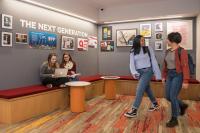 Students walking through the Gwen Ifill School wing.