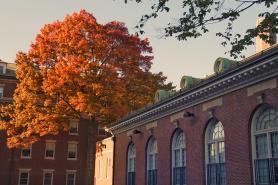 The residential campus in the fall