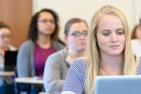 Students sitting in class