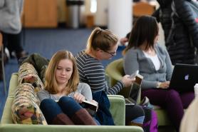 Students sitting on couches