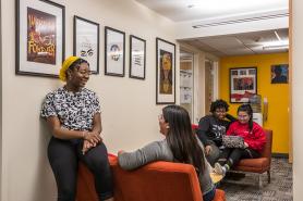 Students hanging out in the Multicultural Center