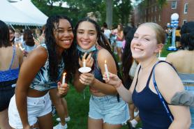 Group photo of students at the 2021 Candle Lighting Ceremony