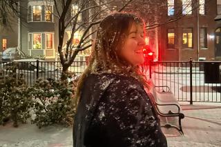 Rachel Andriacchi ’24 enjoying a snowy day