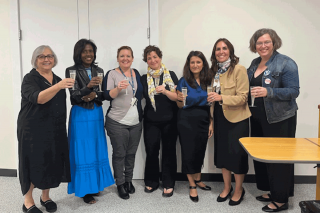 Recipients of the 2024 Faculty Awards, along with President Wooten, Provost Cosner and Associate Provost Doherty.