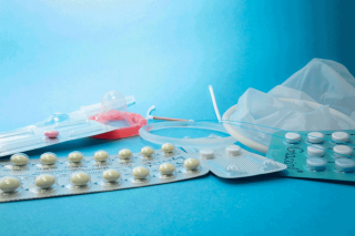 A collection of reproductive health supplies