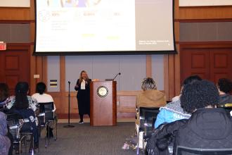 Dr. Adrianna Nava delivers the 2025 Dotson Bridge and Mentorship Lectureship Event