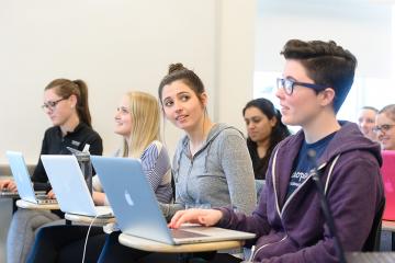 Students sitting in class