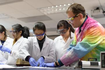 Students in a lab