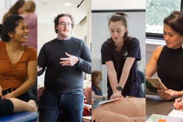 A collage of graduate student photos