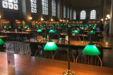 The Reading Room at McKim Building, Boston Public Library
