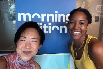 Heidi HyunJin Lee and GBH’s Morning Edition co-host Paris Alston