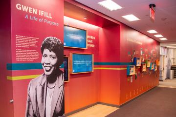 Hallway in The Gwen Ifill School of Media, Humanities and Social Sciences