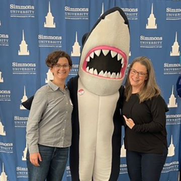 Mimi Pare '27, Stormy, and Laura Moreschi '95 during Homecoming weekend 2023