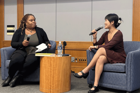 Dr. Nakeisha Cody and Rebecca F. Kuang in conversation, photograph by Christina Appignani