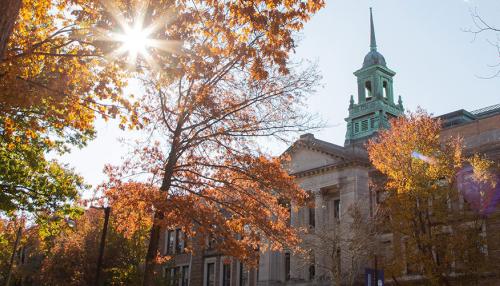 The cupola at Simmons University in Boston, Massachusetts