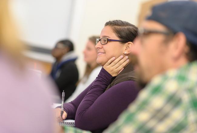 Students sitting in class