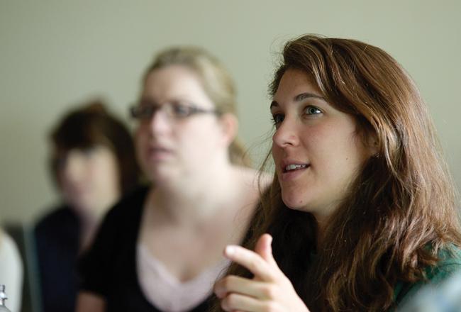 Students sitting in class