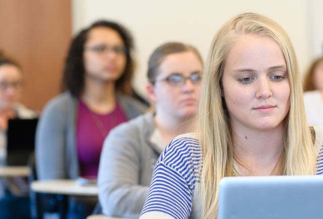 Students sitting in class