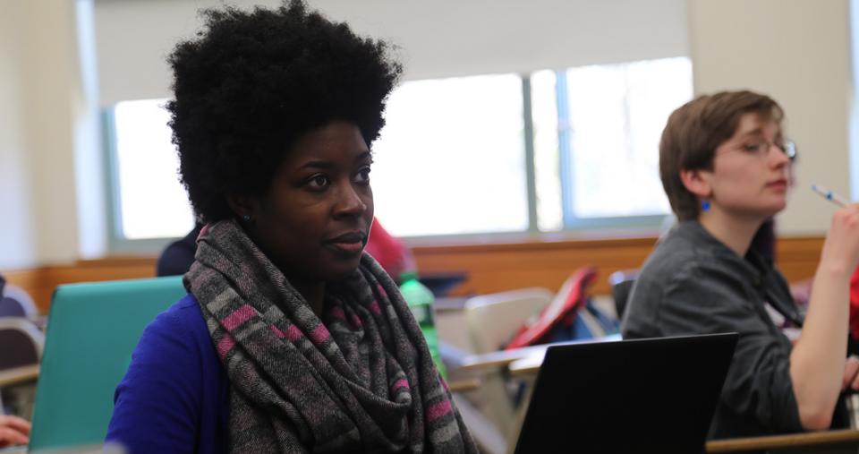 Students sitting in class