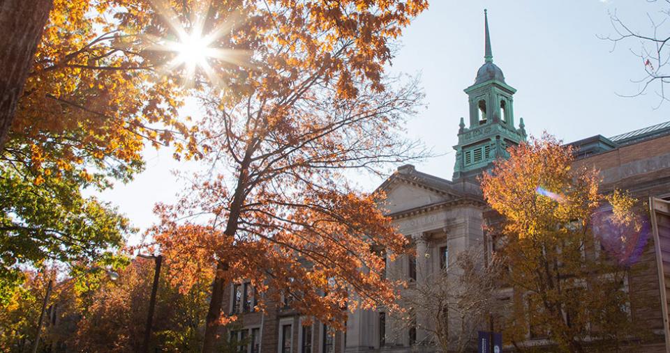 The cupola at Simmons University in Boston, Massachusetts