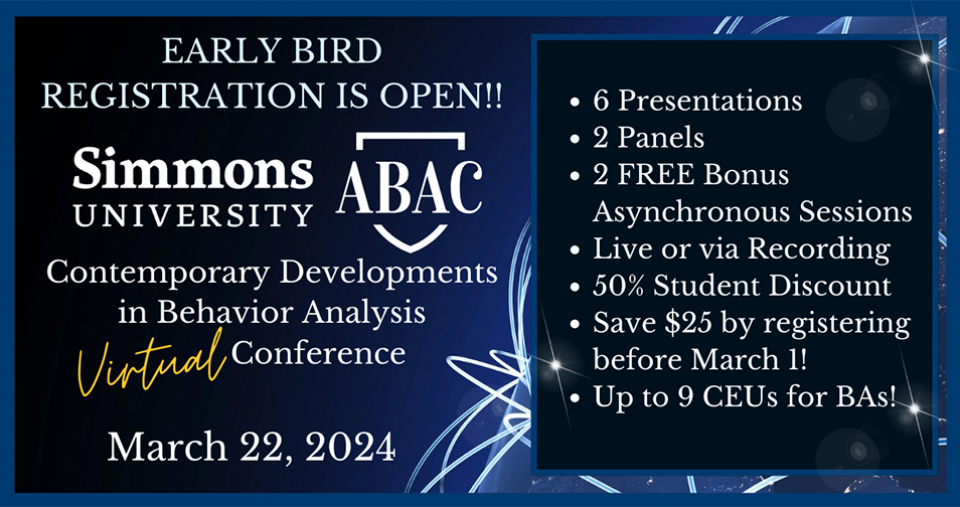 Contemporary Developments In Behavior Analysis Virtual Conference   Event Simmonsabac 