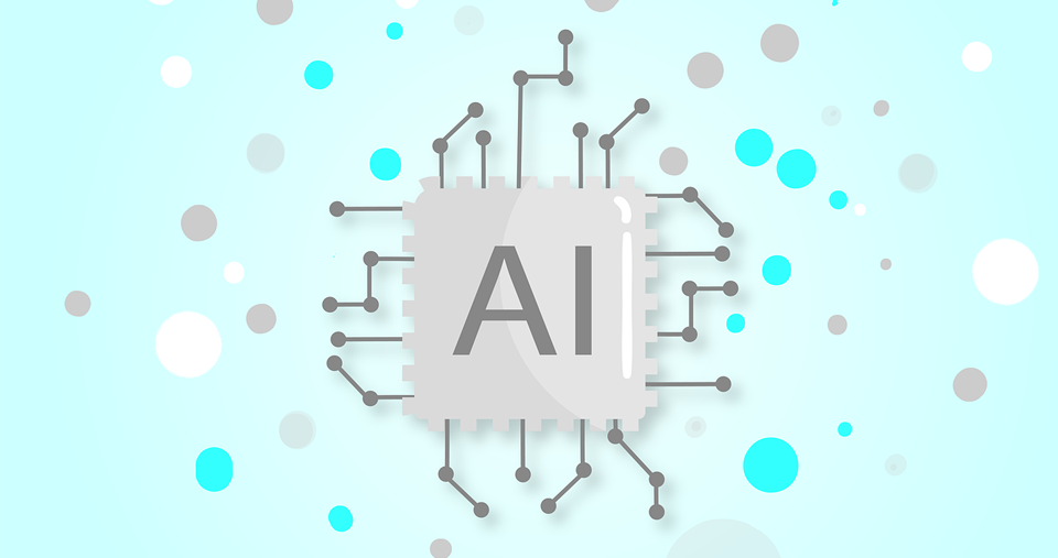 AI graphic of computer chip