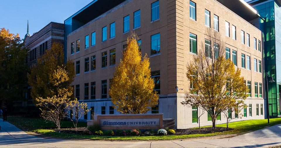 Lefavour Hall Exterior in fall